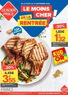 Catalogue promo leader price du 31 août au 11 septembre 2022