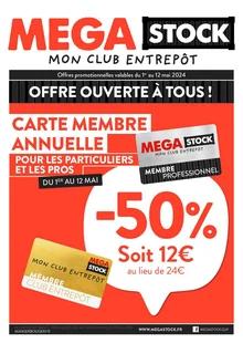 Catalogue promo mega stock du 1 au 12 mai 2024