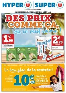 Catalogue promo hyper u du 17 au 28 août 2022